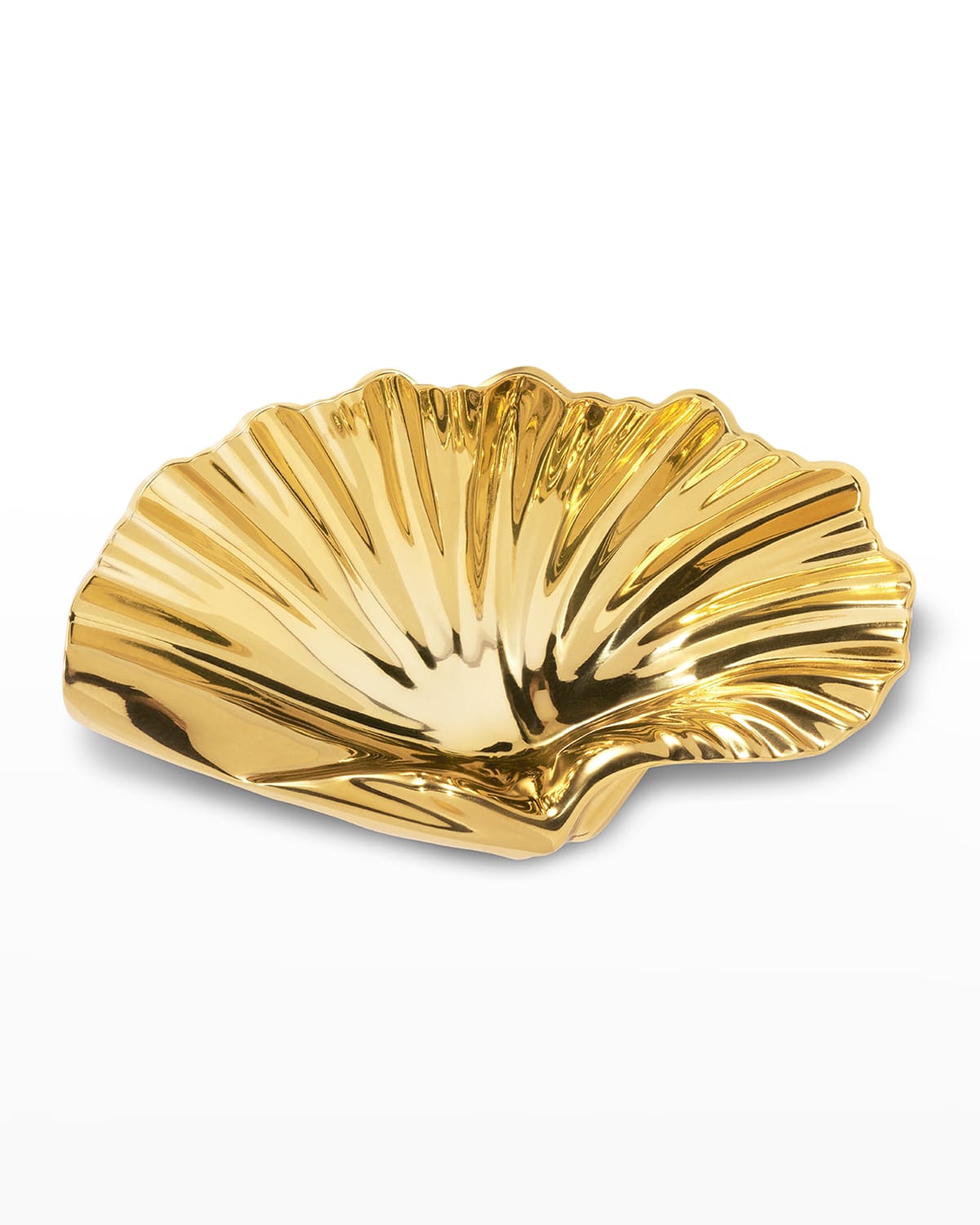 Shop Aerin Brass Shell Vide Poche In Gold