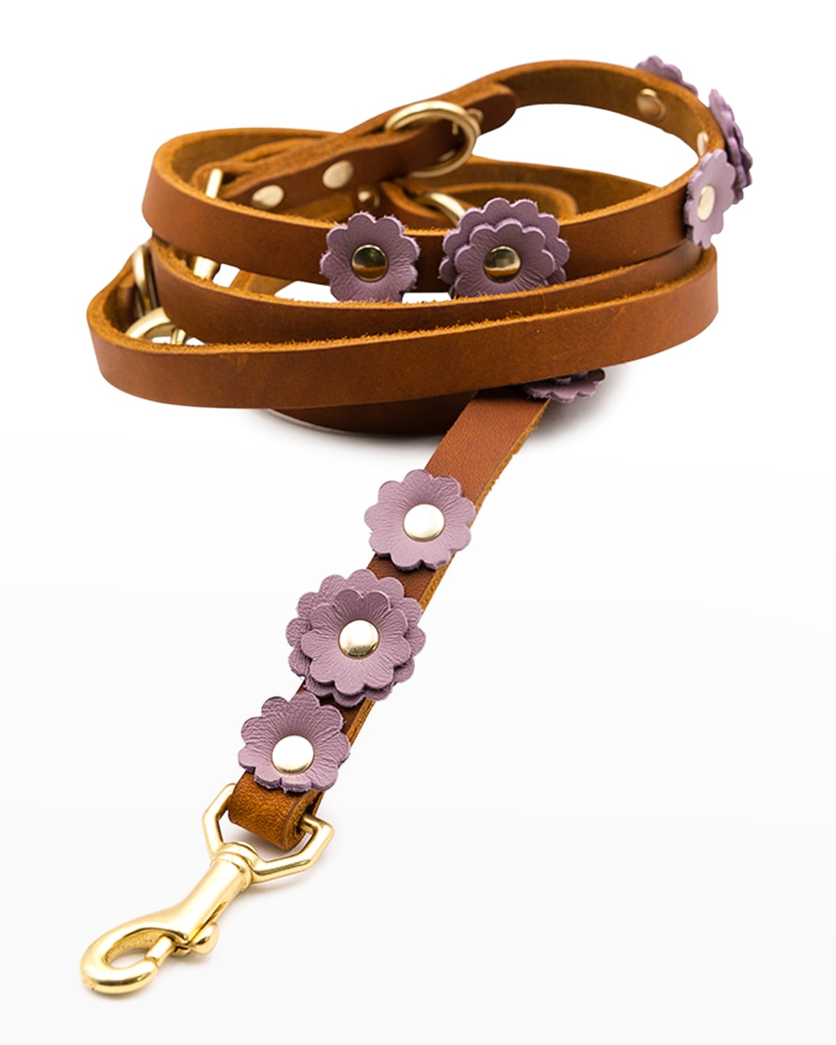 Fleur Leather Dog Leash - Regular (25 lbs. & up)