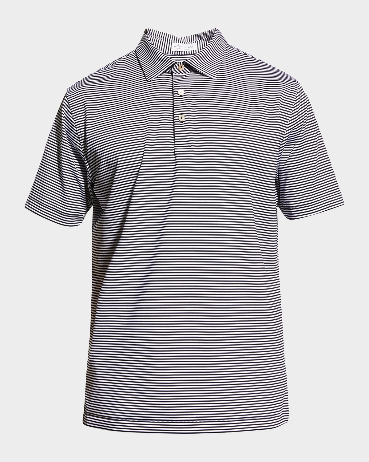 PETER MILLAR MEN'S HALES PERFORMANCE STRIPE JERSEY POLO SHIRT