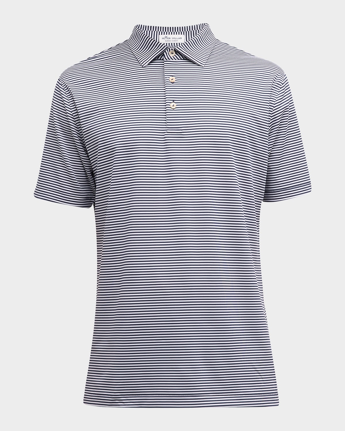 Peter Millar Hales Stripe Performance Polo In Navy