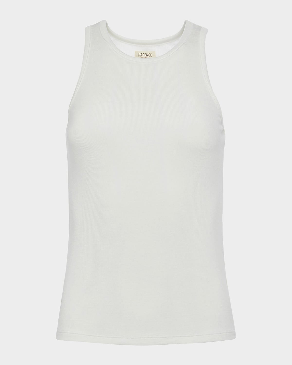 L Agence L'agence Nia Racerback Tank Top In White