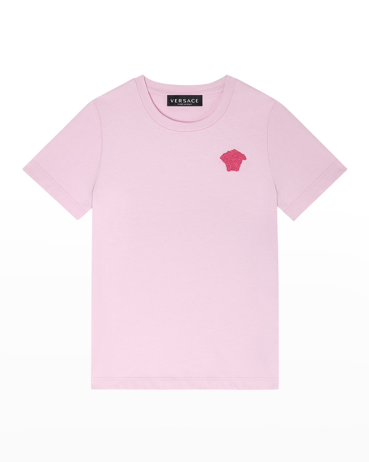 Girl's Medusa Logo Crewneck T-Shirt, Size 4-6