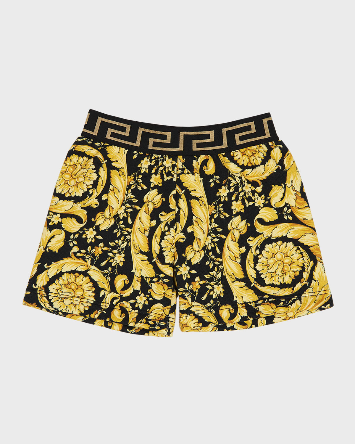 Boy's Barocco-Print Fleece Shorts, Size 12M-3