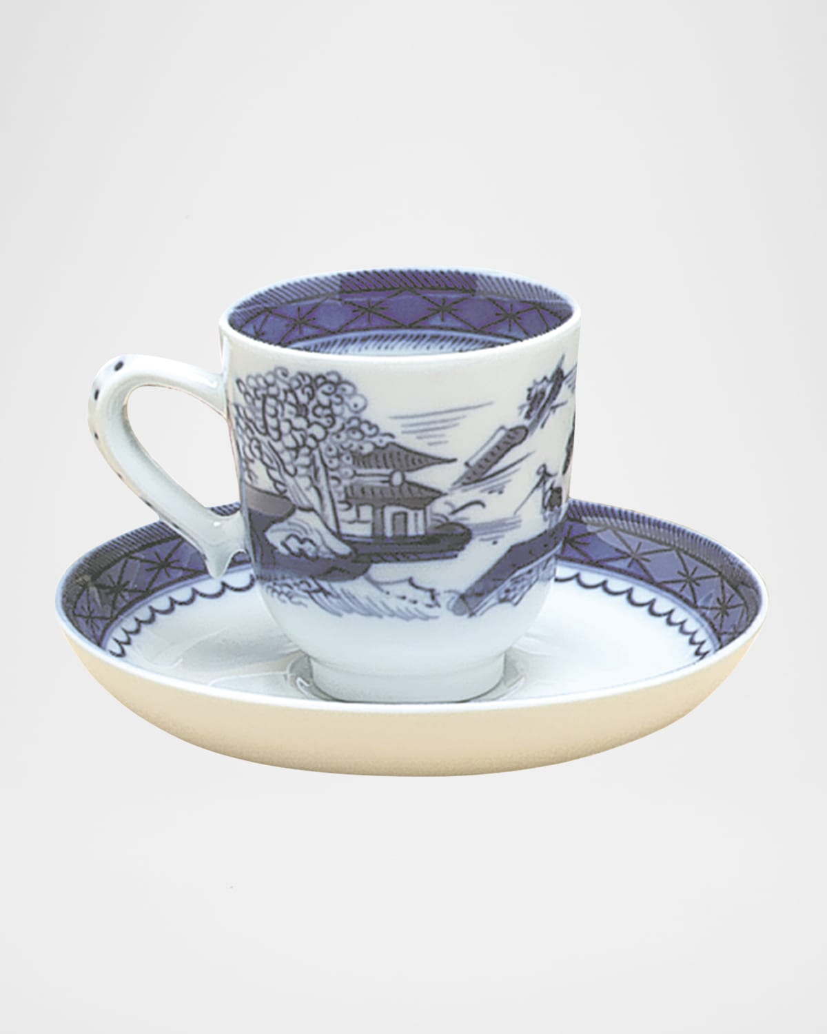 Mottahedeh Blue Canton Demitasse Cup & Saucer