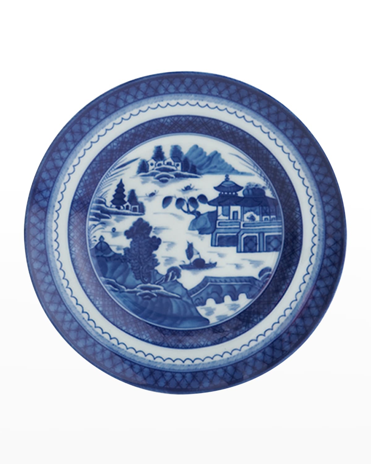 Mottahedeh Blule Canton Porcelain Rim Soup Bowl In Blue