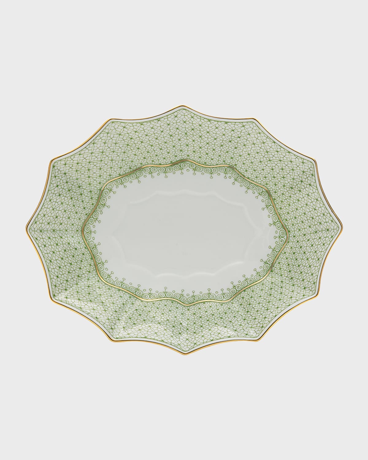 Mottahedeh Apple Lace 12-sided Lobed Large Tray