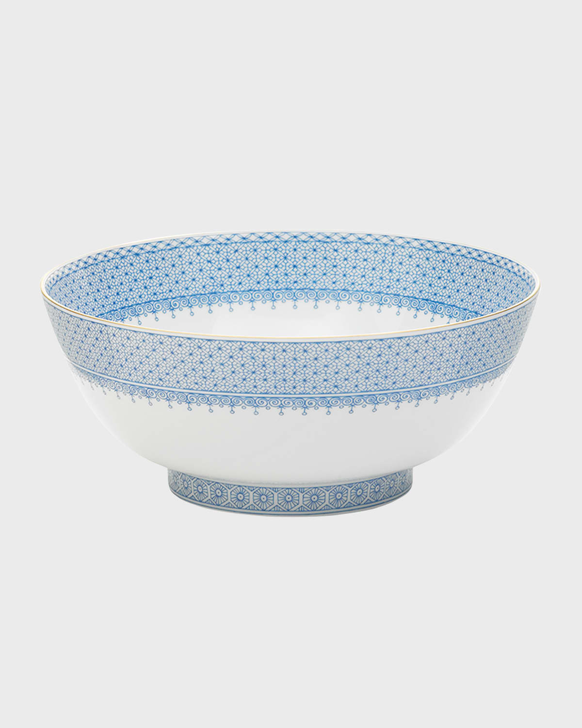 Mottahedeh Cornflower Lace Round Serving Bowl