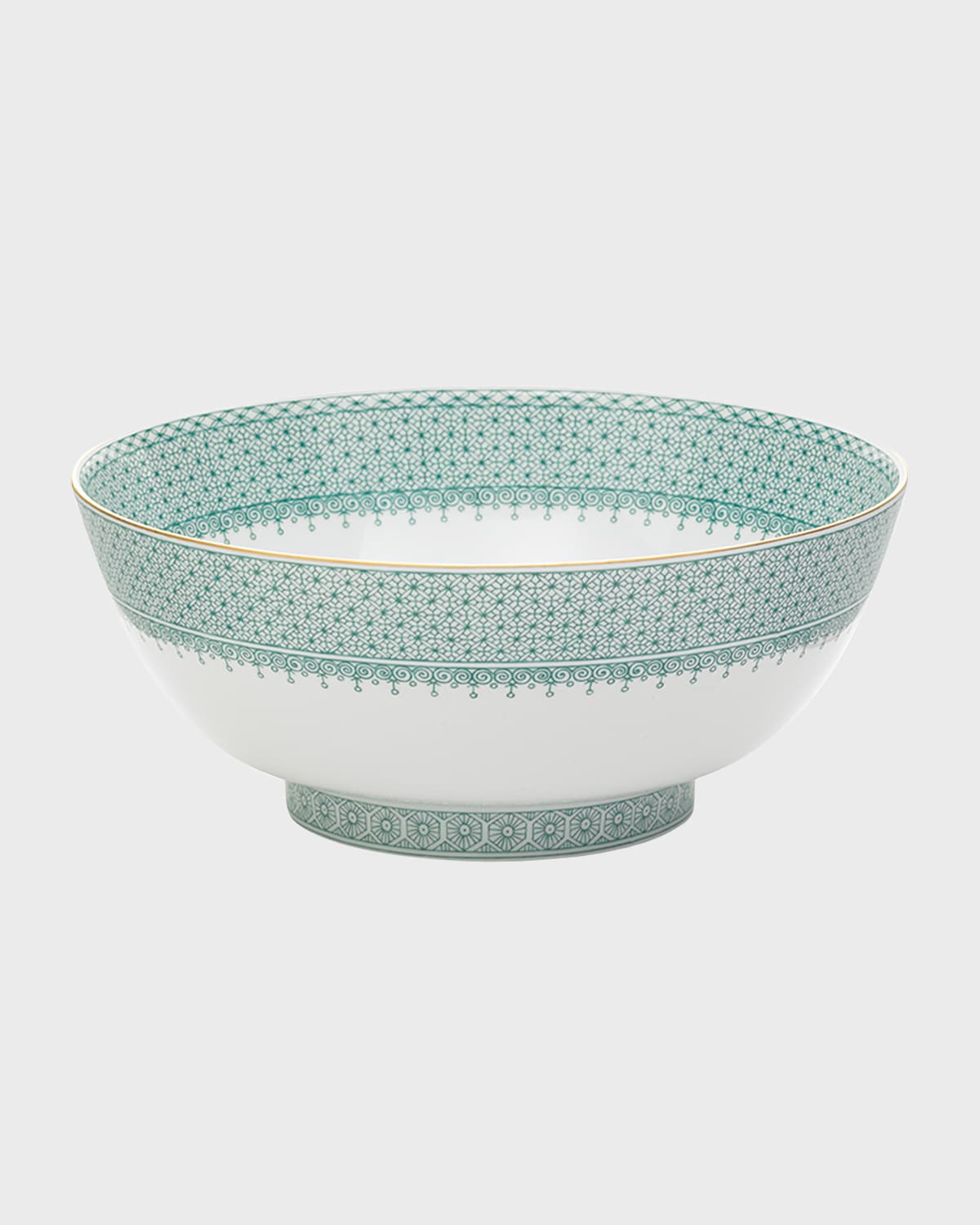 Mottahedeh Green Lace Round Serving Bowl