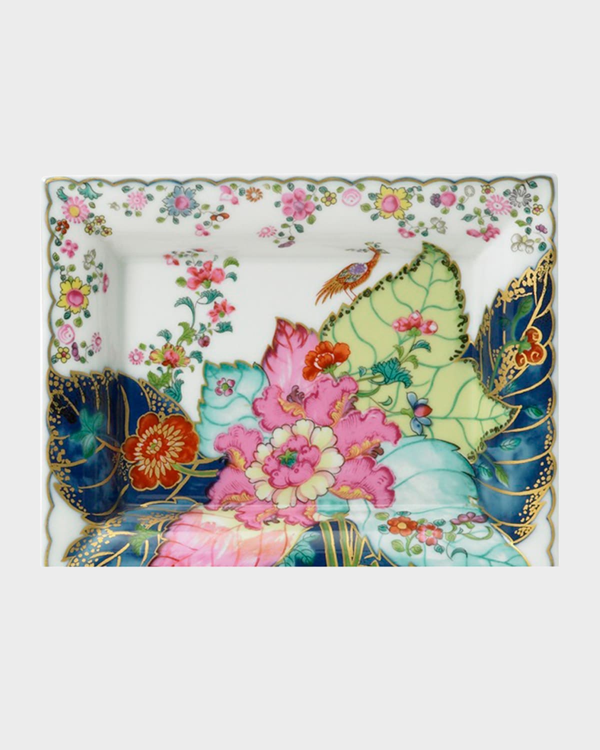 Mottahedeh Large Tobacco Leaf Porcelain Rectangular Tray