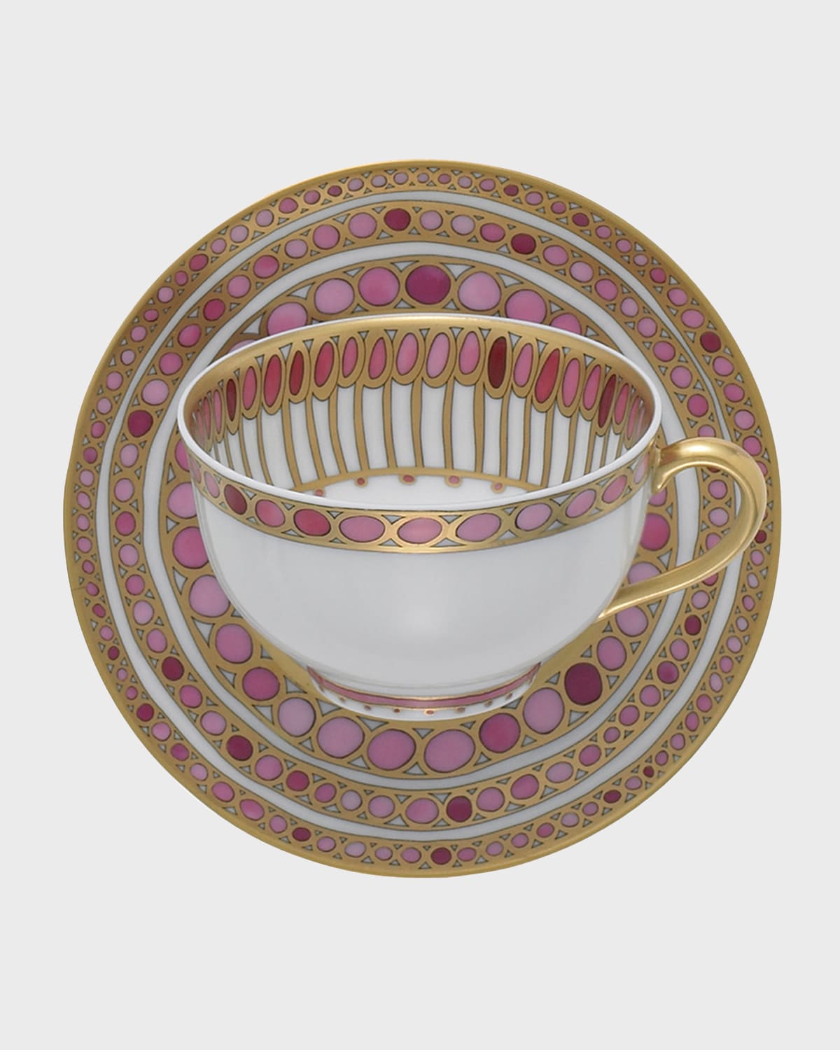 HAVILAND & PARLON SYRACUSE ROSE TEA CUP & SAUCER