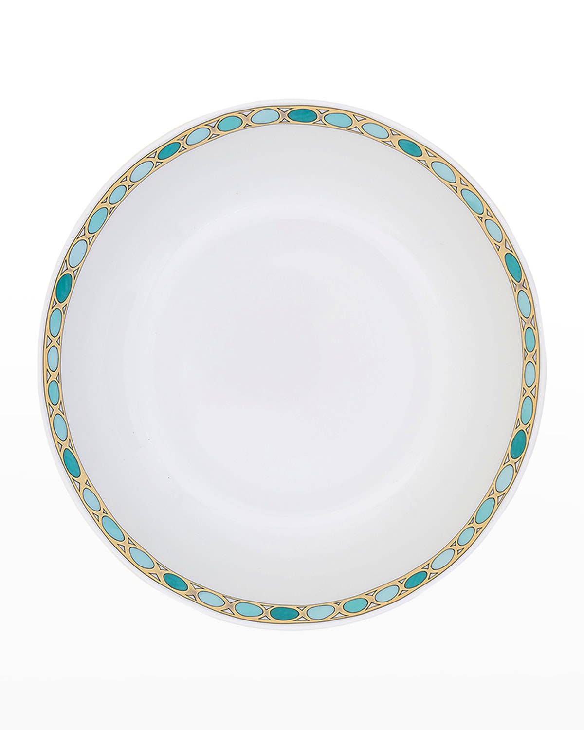 Haviland & Parlon Syracuse Turquoise Cereal Bowl In White