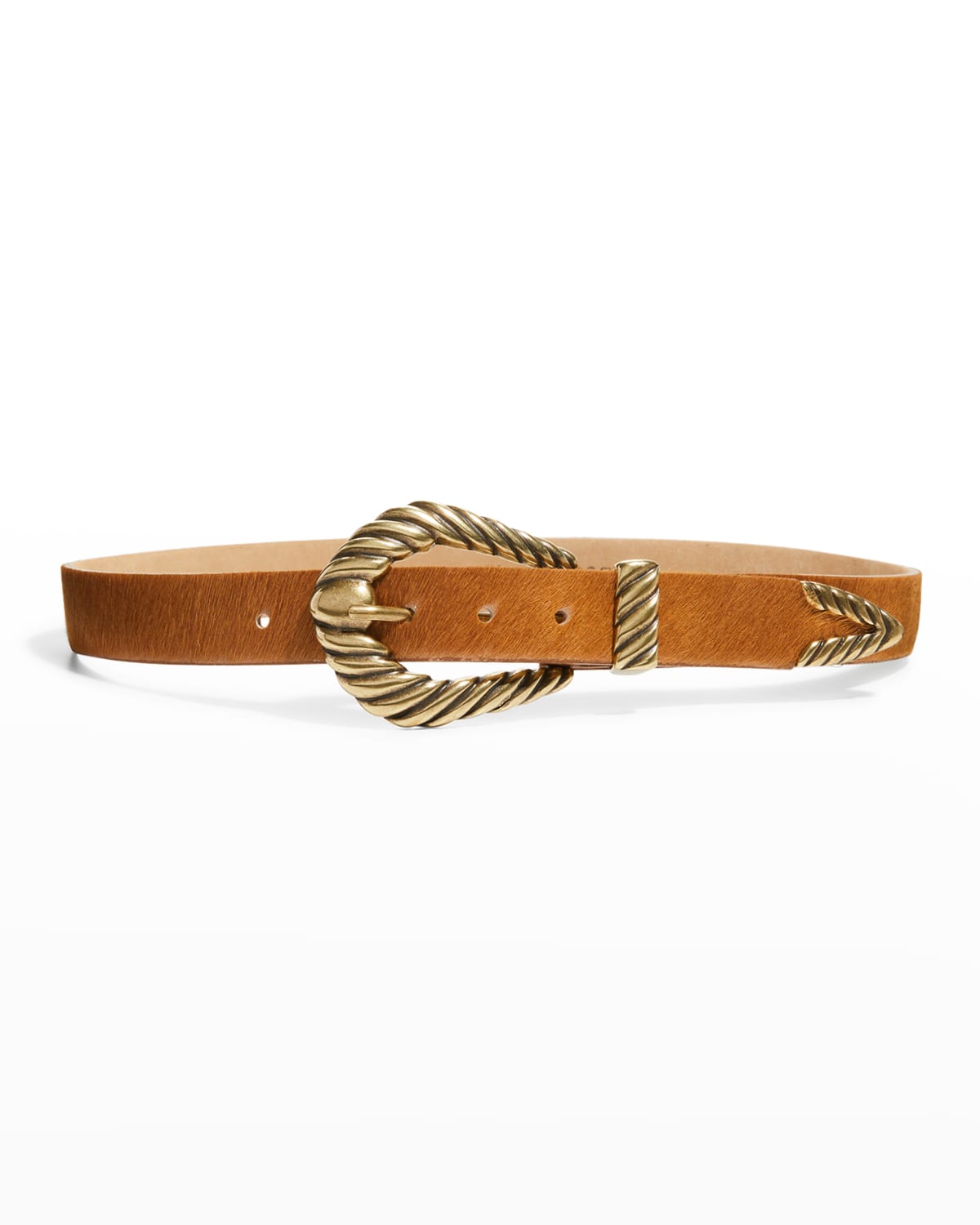 Calf Hair Buckle Belt