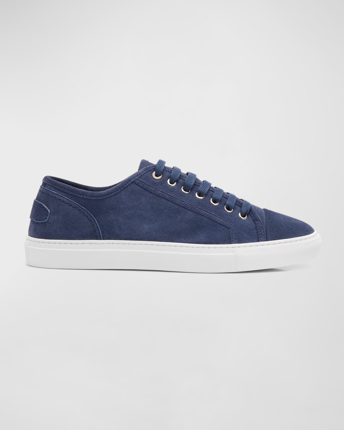 Shop Brioni Men's Sustainable Low-top Suede Sneakers In Sapphire
