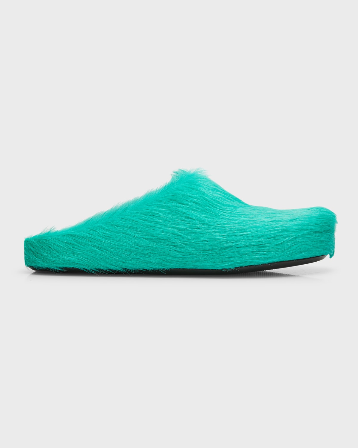 Marni Genuine Calf Hair Clog In Light Blue