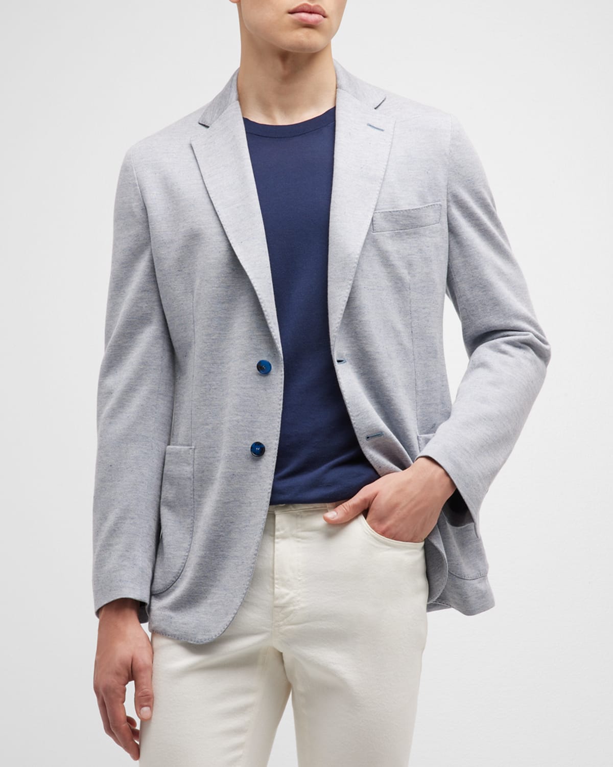 Brioni Men's Wool Sport Jacket In Light Blue