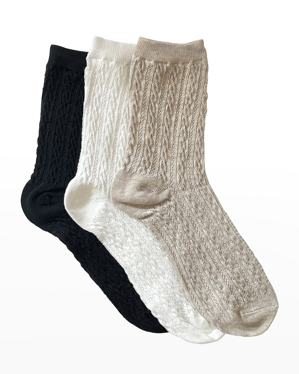 Stems Multi-woven Texture Crew Socks 3-pack