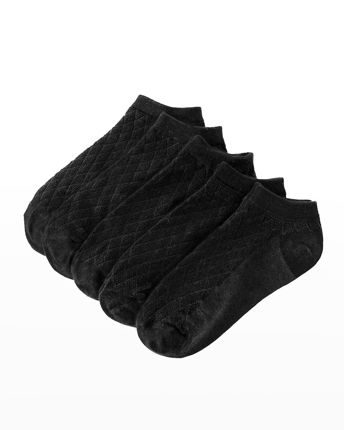 Stems Ankle Socks 5-pack In Black
