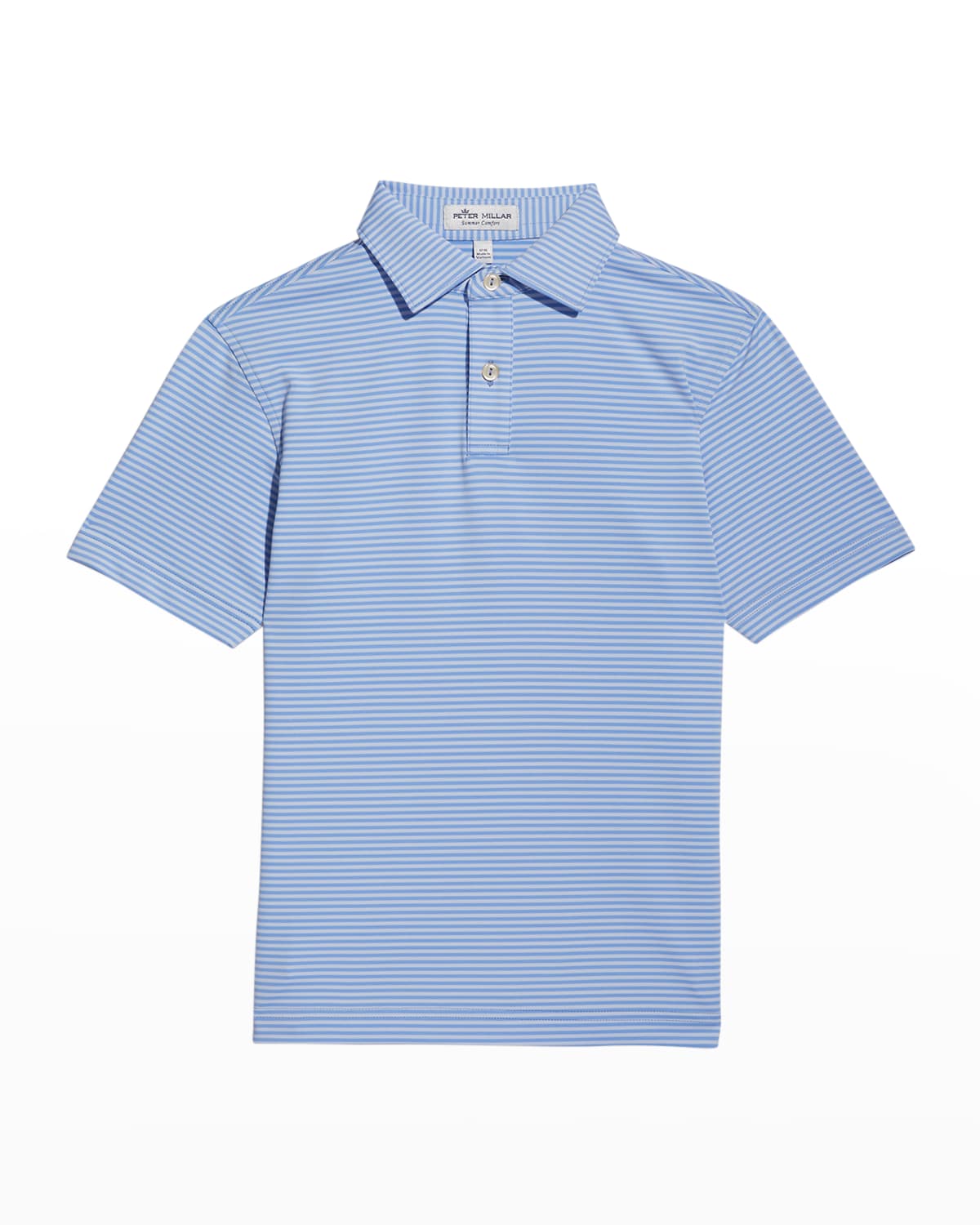 Peter Millar Kids' Boy's Hales Striped Youth Performance Jersey Polo ...