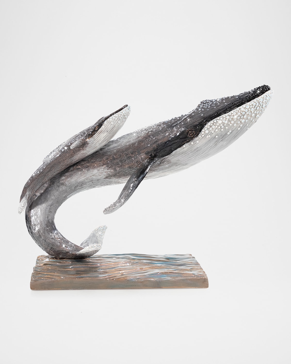Jay Strongwater Whale Calf Decorative Accent In Multi