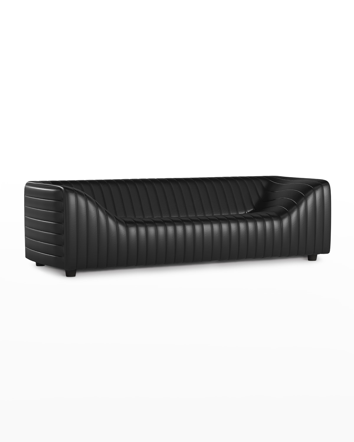 Shop Regina Andrew Sarasota Leather Sofa, 98.75" In Black
