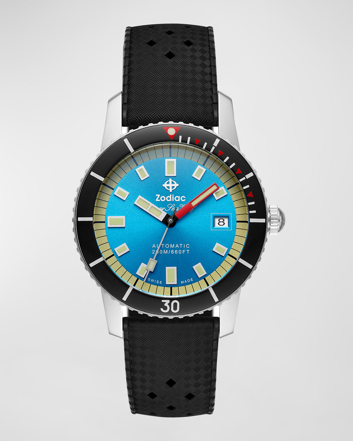 Zodiac Men's Super Sea Wolf 53 Compression Automatic Black Rubber Watch