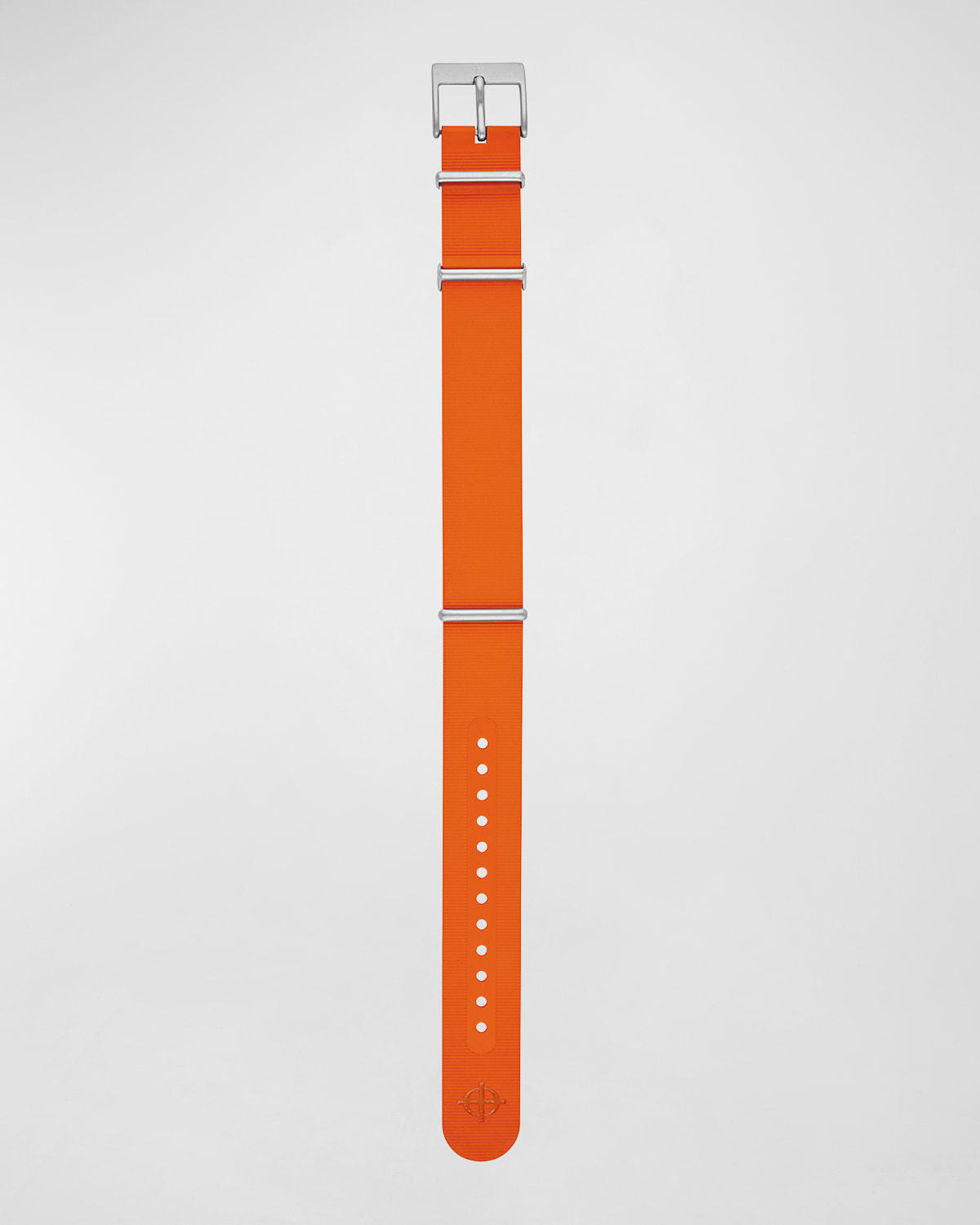 Men's Orange Caoutchouc Rubber Field Watch Strap, 20mm