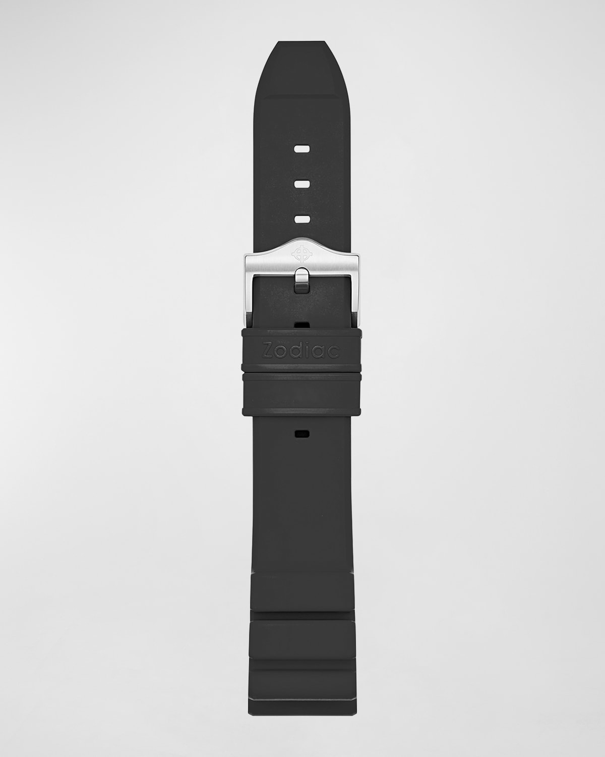 Zodiac Men's Pro-diver Black Rubber Watch Strap, 20mm