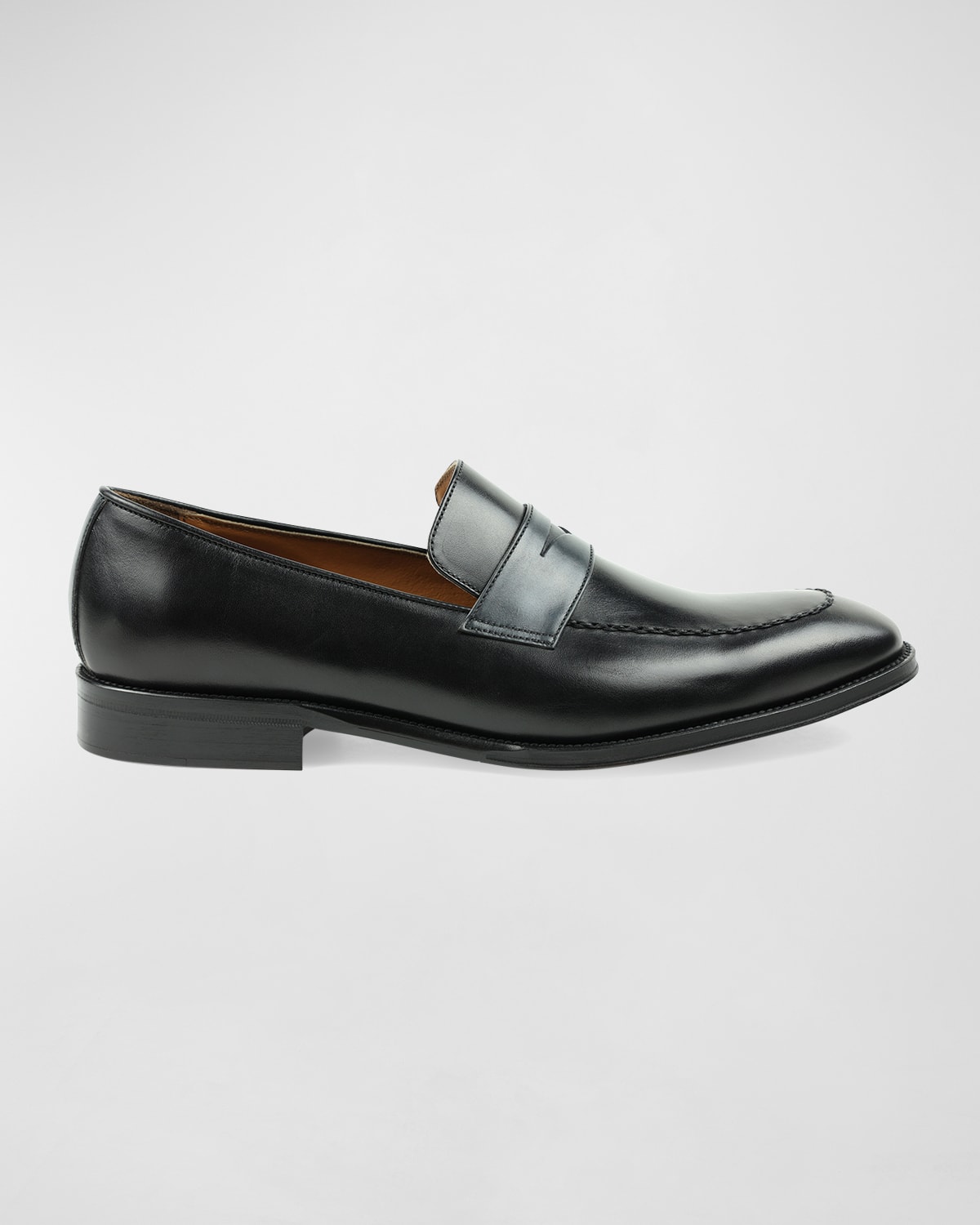 Shop Bruno Magli Men's Arezzo Braided Leather Penny Loafers In Black/grey Leather
