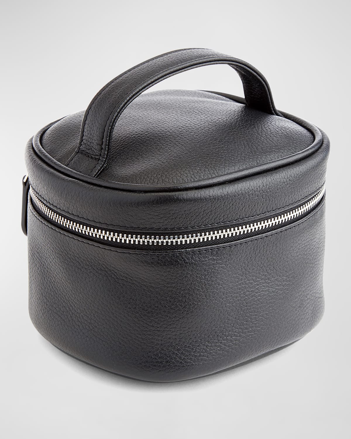Royce New York Personalized Leather Compact Cosmetic Bag In Black