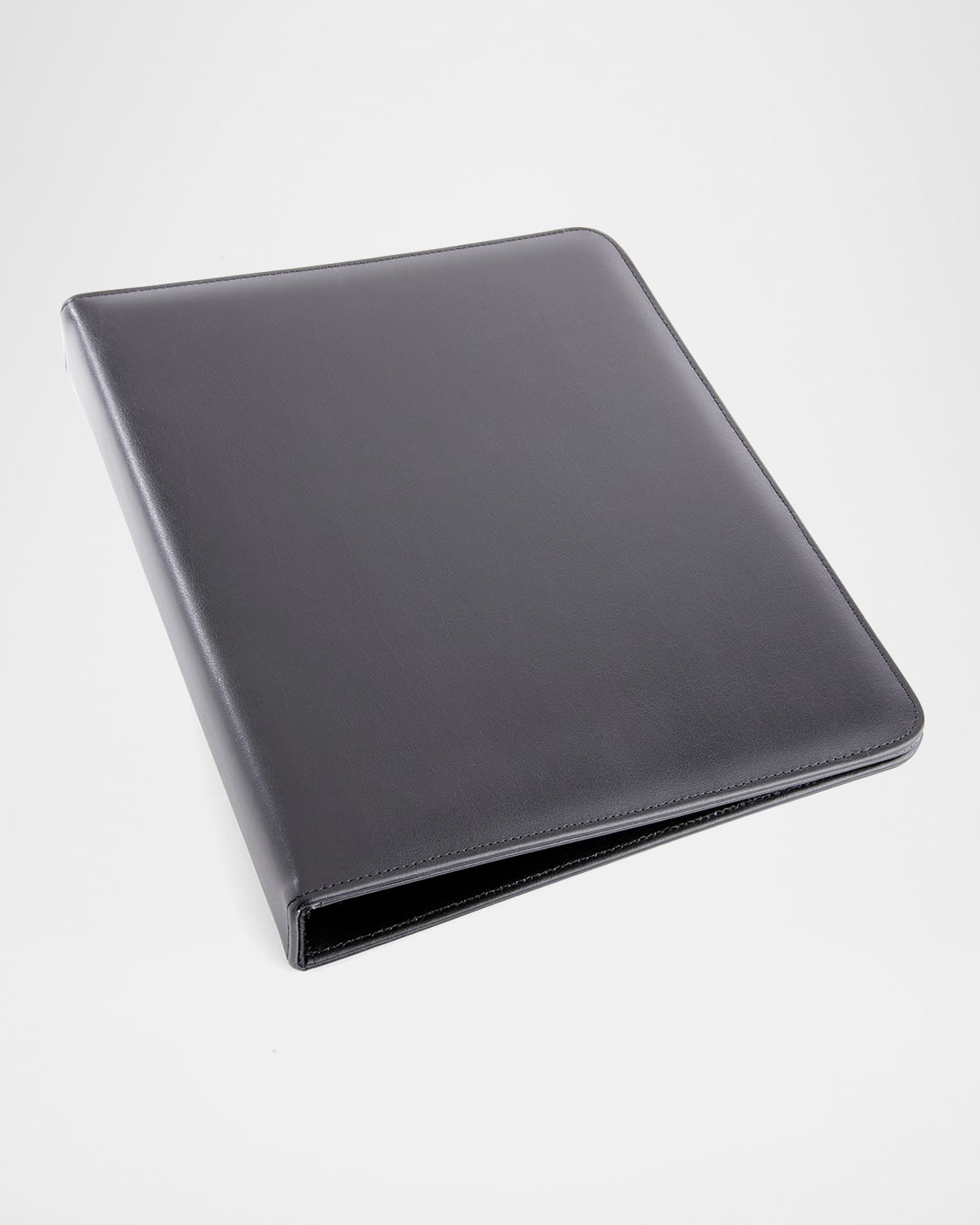 Royce New York Personalized Leather 1" Ring Binder In Black