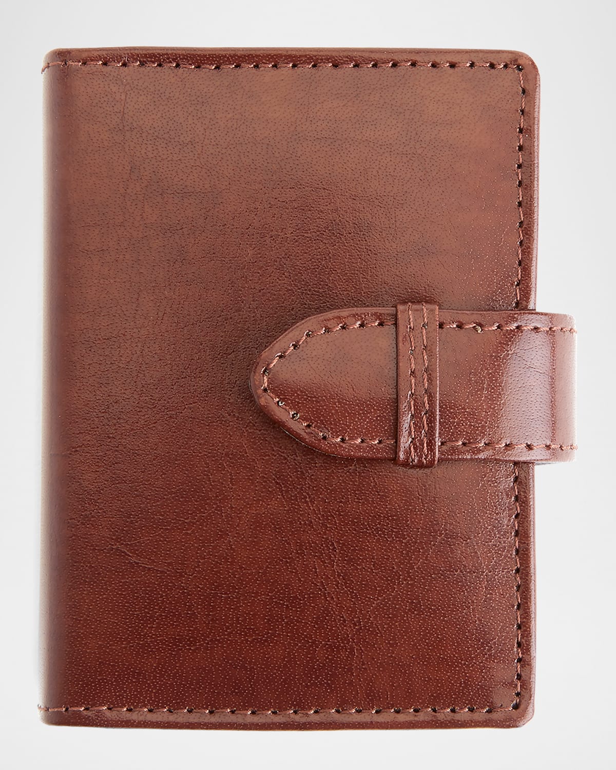 Royce New York Personalized Leather Playing Card Set Holder In Brown