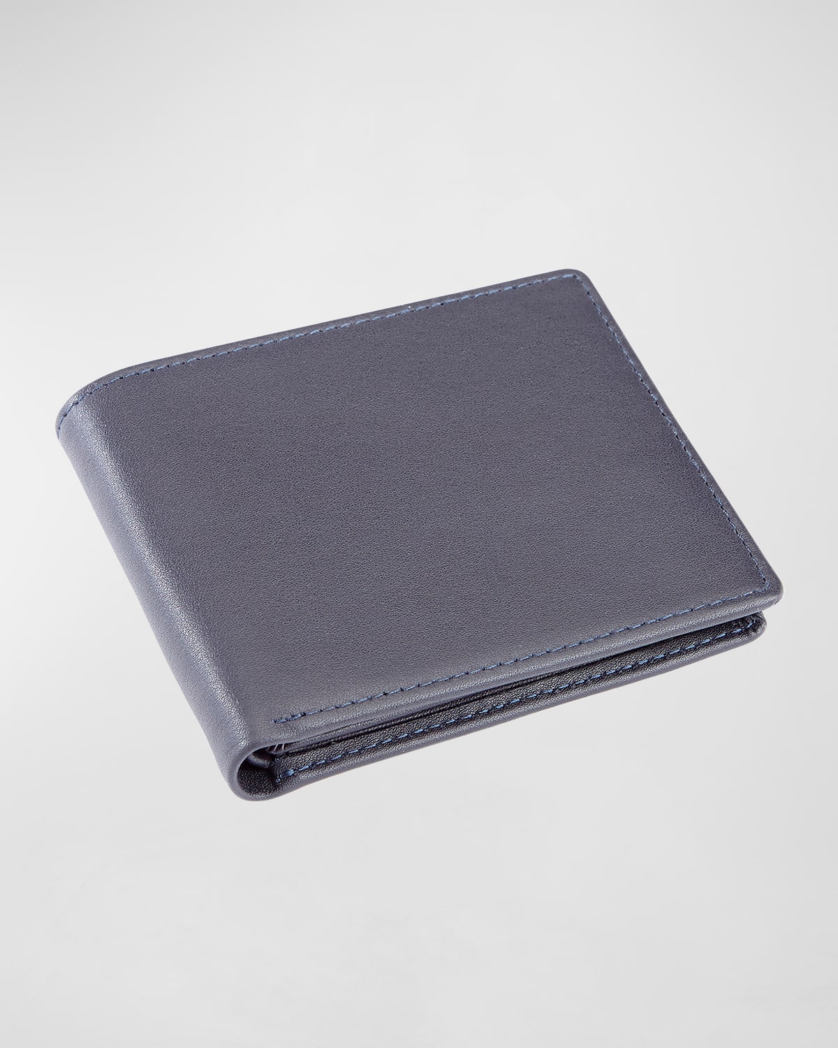 Royce New York Personalized Leather Rfid-blocking Trifold Wallet In Navy Blue