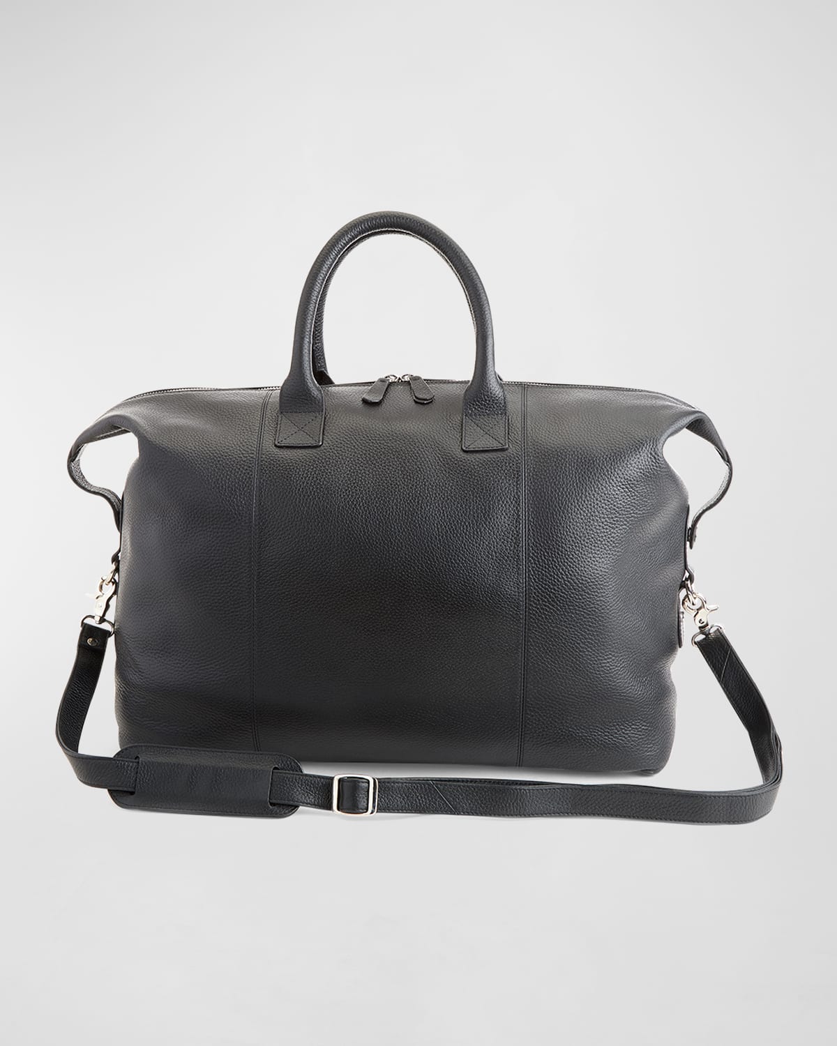 Royce New York Personalized Medium Executive Leather Duffel Bag In Black