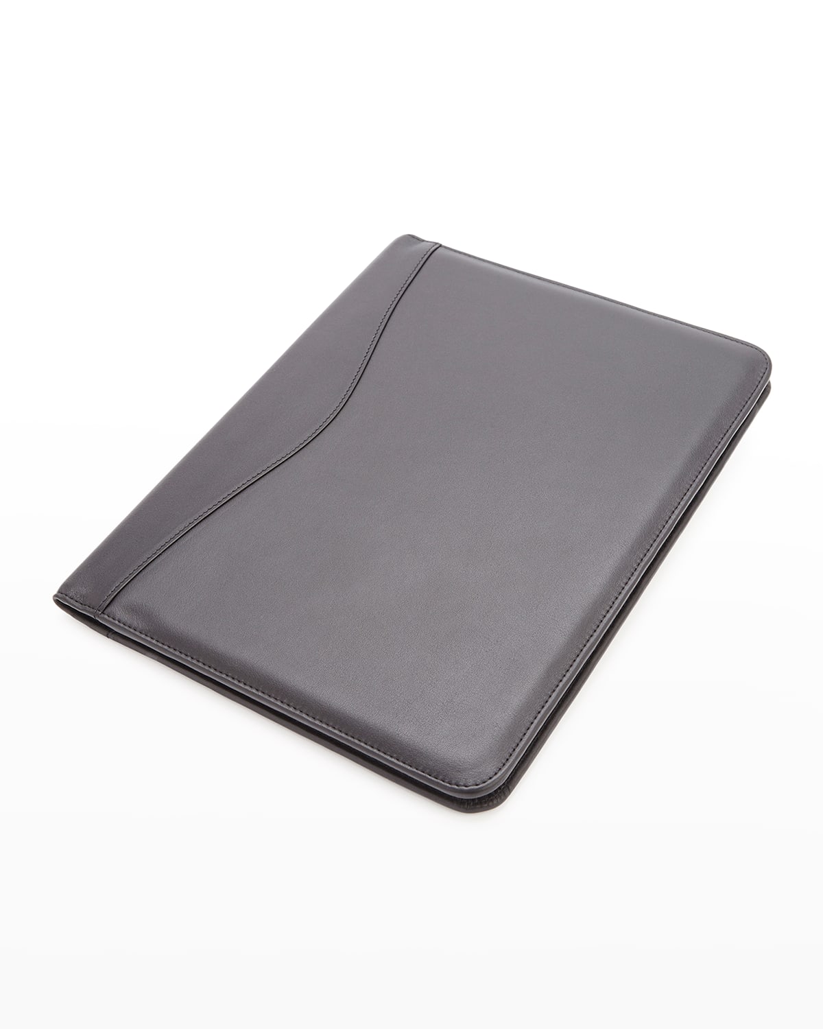 Royce New York Personalized Suede Lined Leather Writing Portfolio In Black
