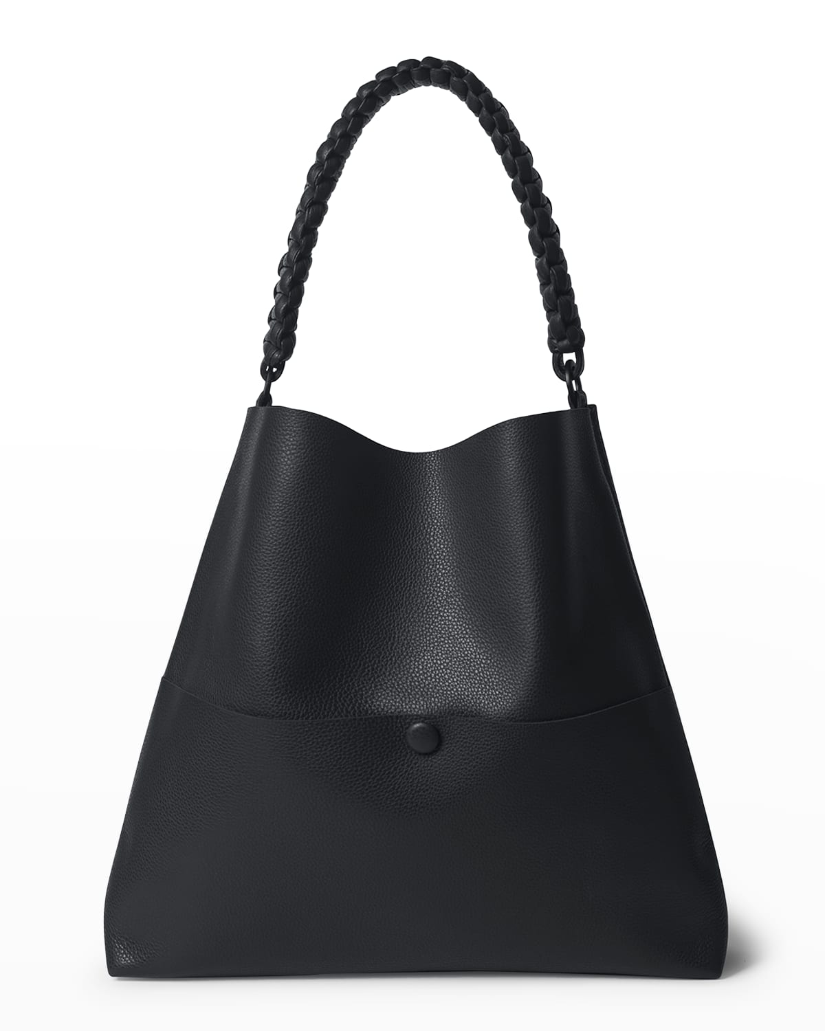 Callista Slim Leather Tote Bag w/ Zip Pouch