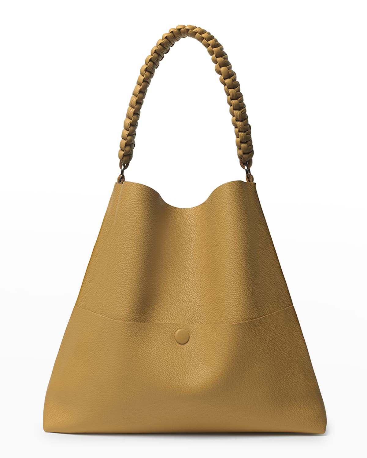 Callista Slim Leather Tote Bag W/ Zip Pouch In Amber