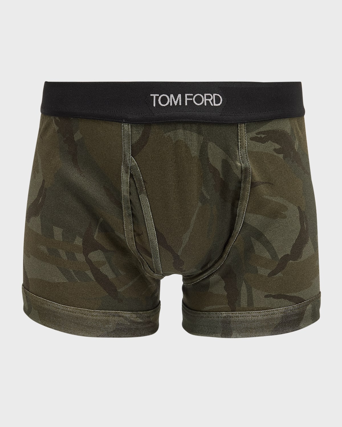 Tom Ford Men's Camouflage-print Boxer Briefs In Mineral Green