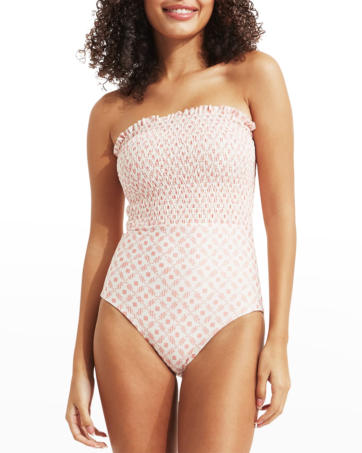 HERMOZA Carrie Smocked One-Piece Swimsuit