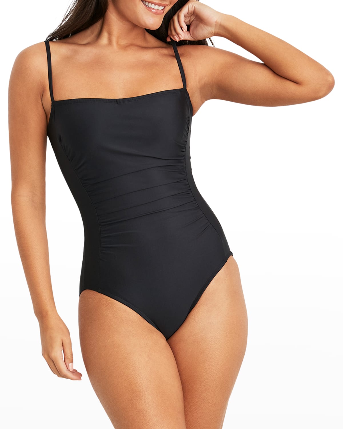 HERMOZA Lupe Square-Neck One-Piece Swimsuit