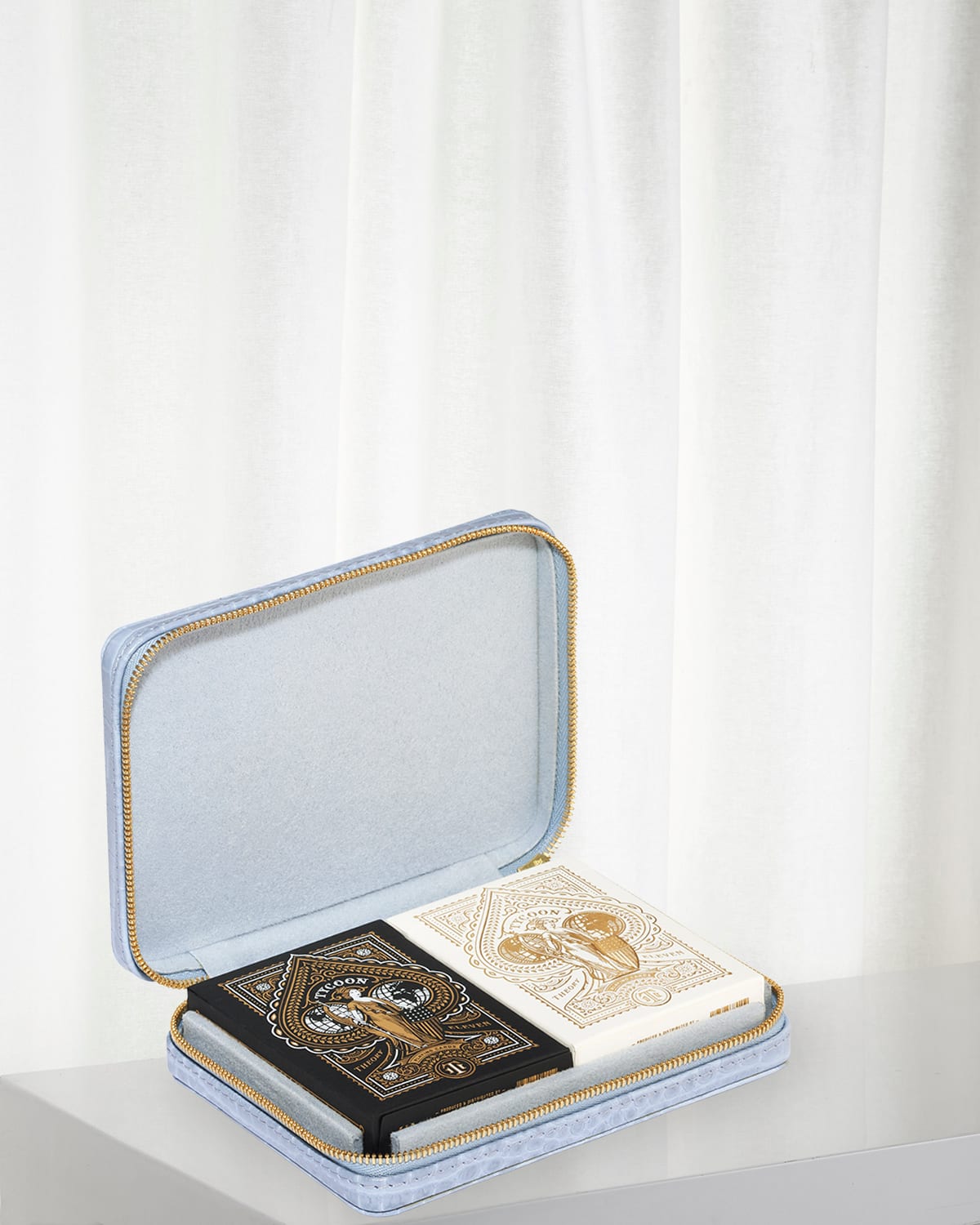 Aerin Enzo Travel Card Set, Hydrangea Blue In Blue