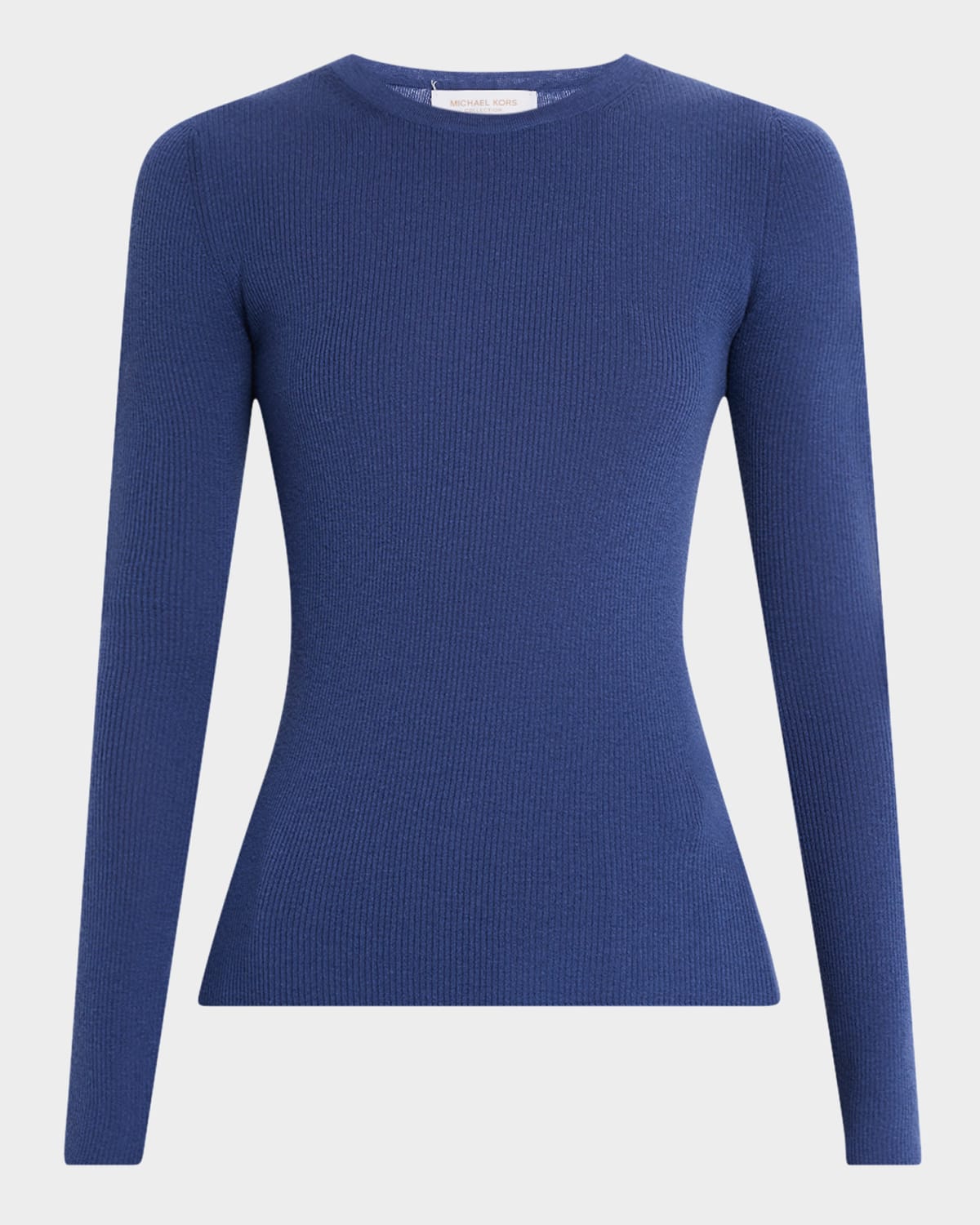 Shop Michael Kors Hutton Ribbed Cashmere Pullover In Riviera