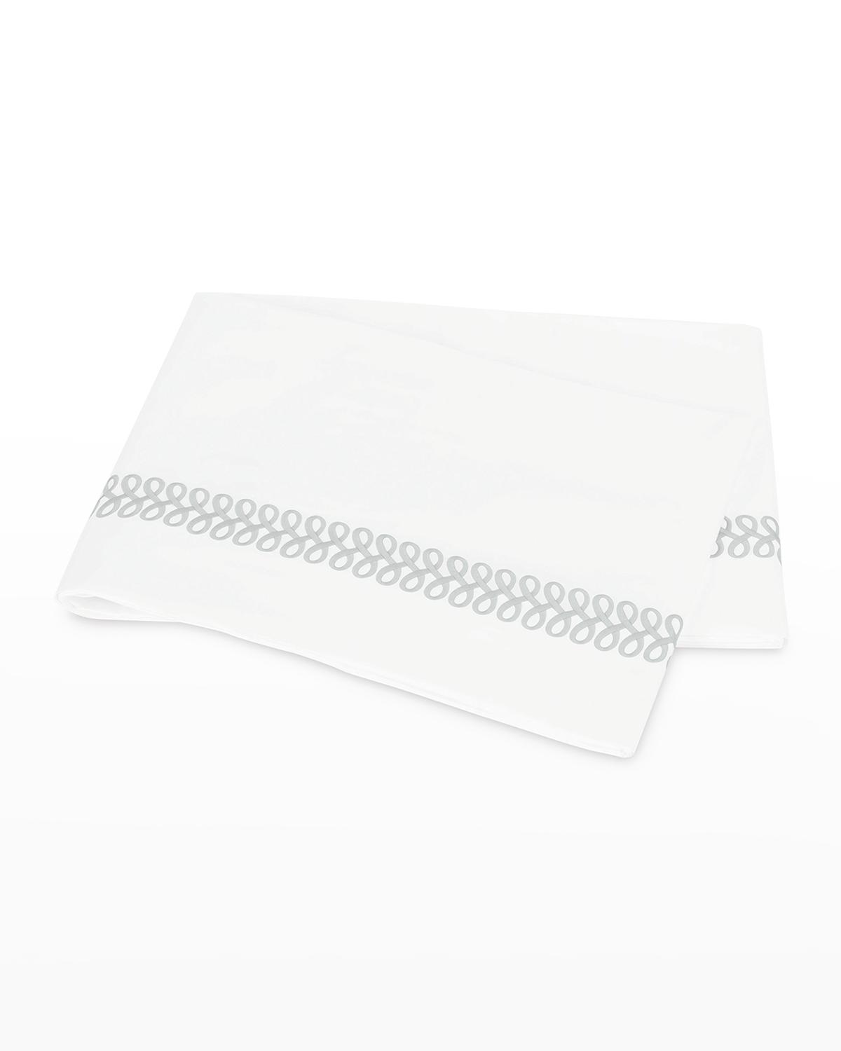 Matouk Schumacher Astor Braid Full/queen Flat Sheet