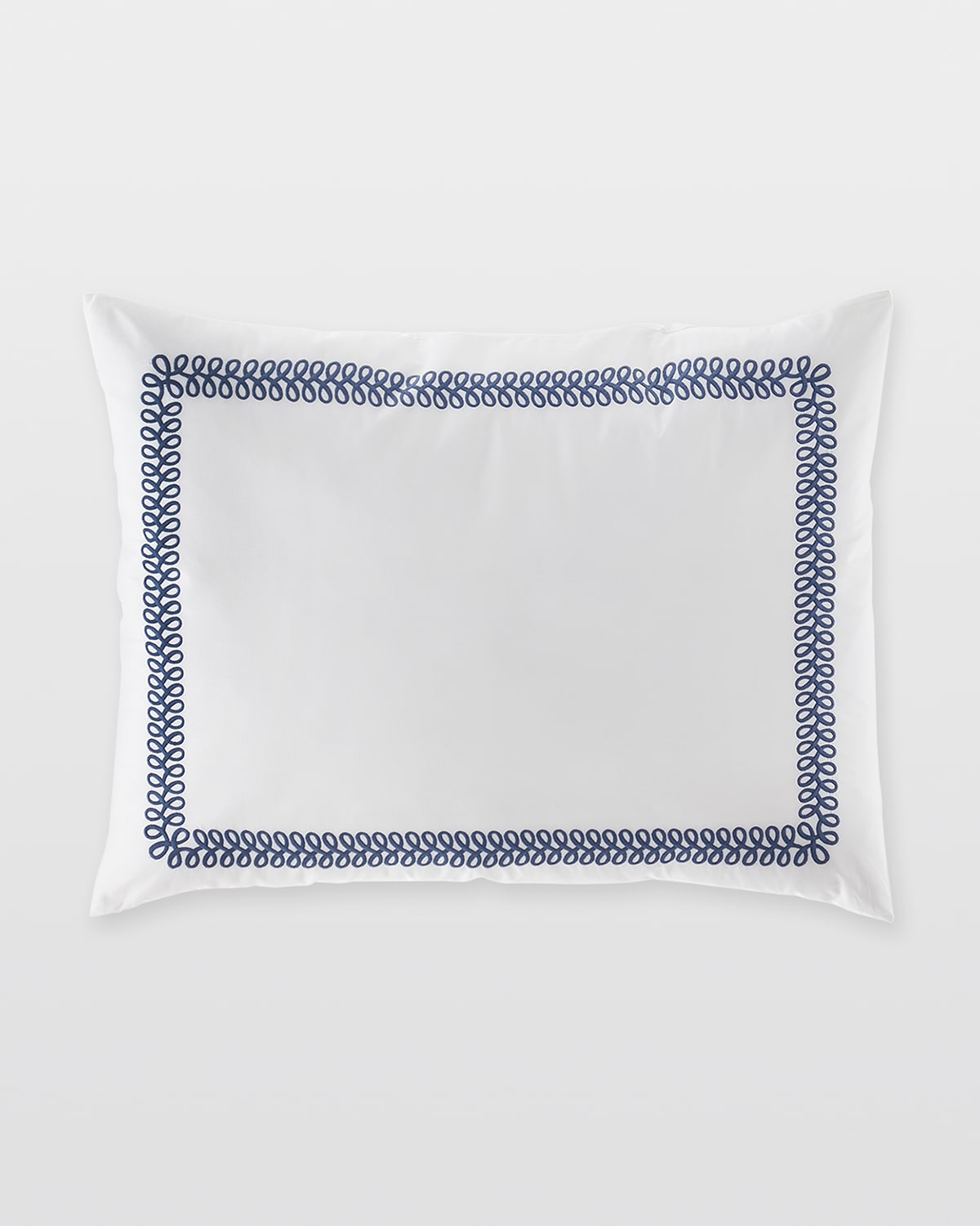 Matouk Astor Braid King Sham In Indigo