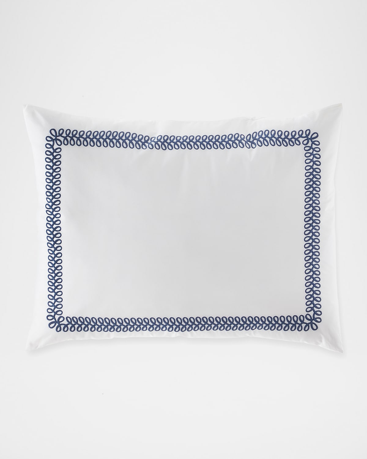 Matouk Astor Braid Standard Sham In Indigo