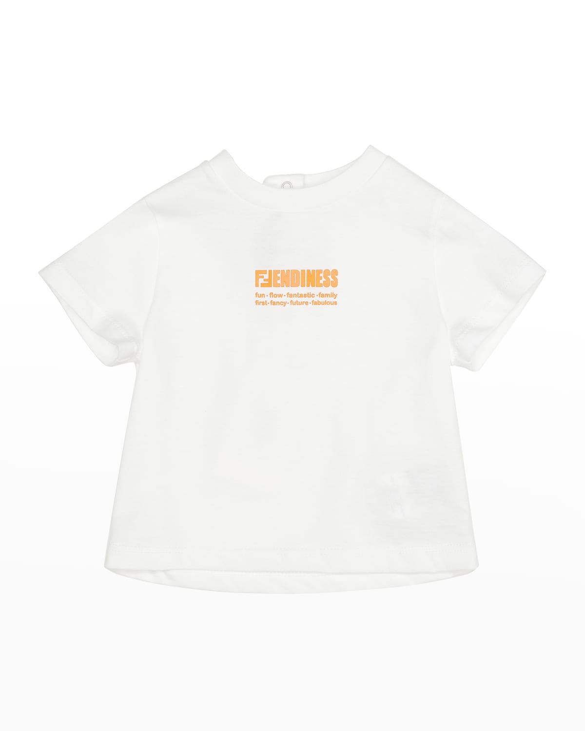 Kid's Fendiness Typographic T-Shirt, Size 12-24M