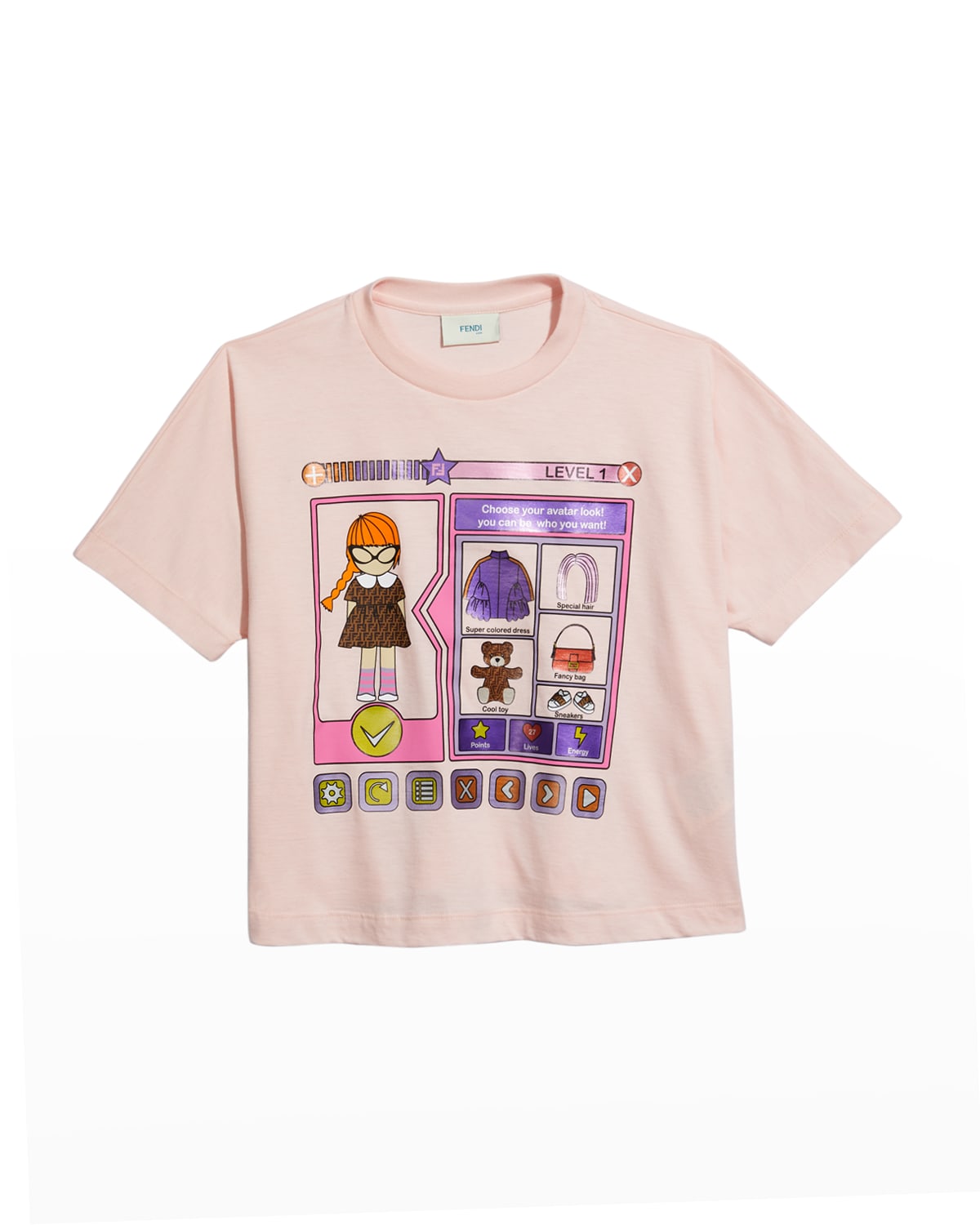 Girl's Fendi Doll Graphic T-Shirt, Size 8-14