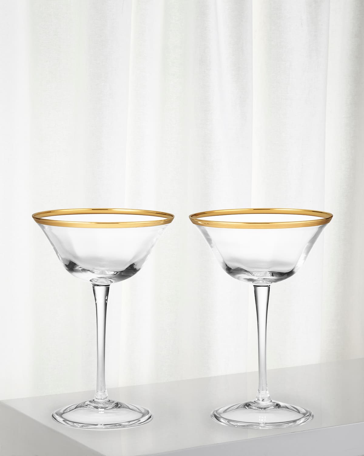 Aerin Sophia Clear Coupe Glasses In Clear