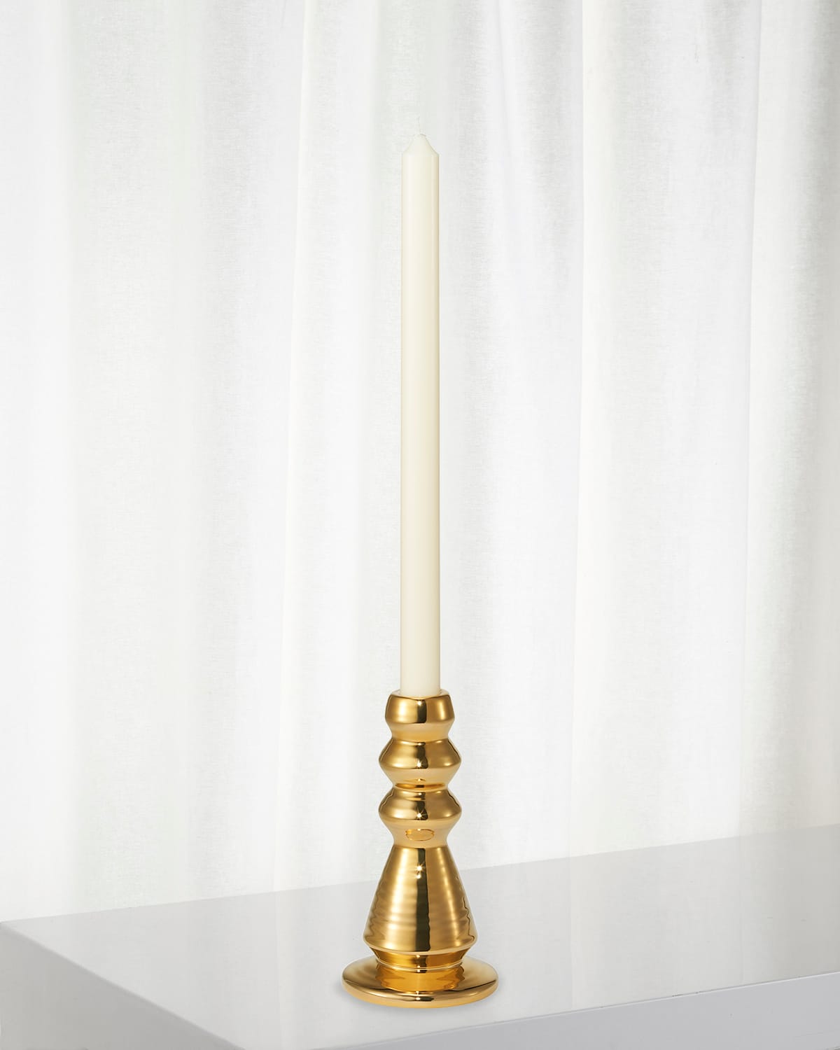 Aerin Allette 6.3" Large Candleholder, Gold