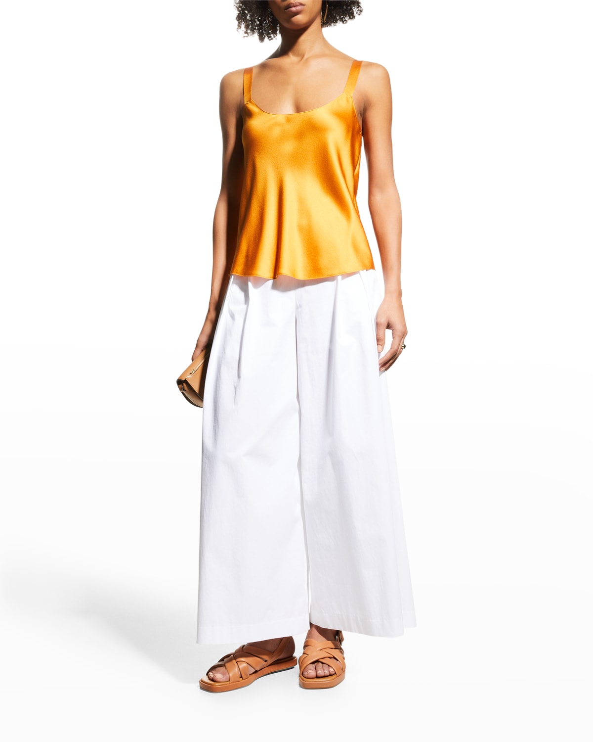 Vince Shaped Scoop-Neck Silk Cami