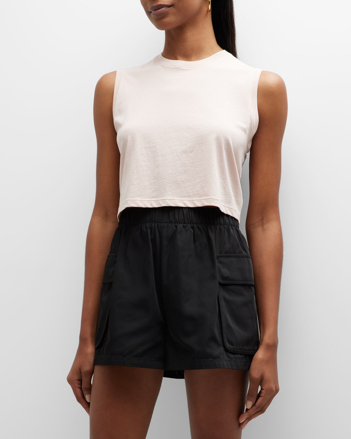 ATM ANTHONY THOMAS MELILLO CLASSIC JERSEY CROPPED SLEEVELESS BOY TEE